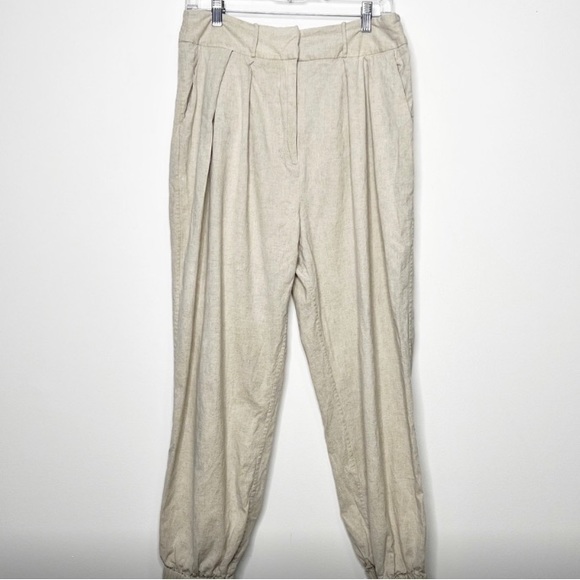 Tularosa Melina Linen Jogger in Oatmeal Size Large - Picture 2 of 10